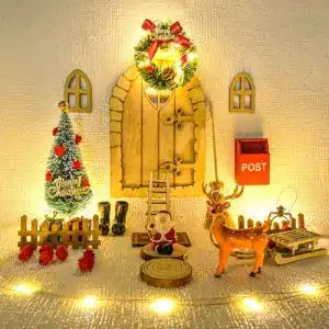 Wichteltür Set mit 46 Teilen für Weihnachten Wichtel Zubehör