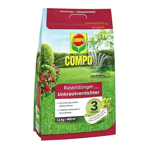 Compo Rasendünger mit Unkrautvernichter für 400 m² Rasenfläche