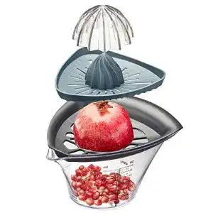 Granatapfelentkerner und Zitruspresse von Gefu Fruti im Vergleich