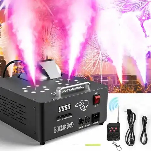 Mini Nebelmaschine Delibang 2000W mit Lichteffekt und Fernbedienung