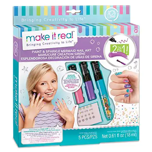 Nagellack Set für Kinder Make It Real Meerjungfrau mit Nagellackstiften und Aufklebern