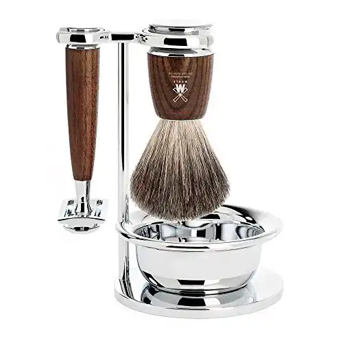 Rasierhobel-Set Mühle Rytmo mit Pinsel und Halterung