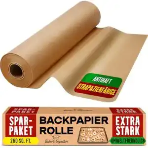 Butterbrotpapier Baker’s Signature ungewachstes Backpapier Rolle 38cm x 64m
