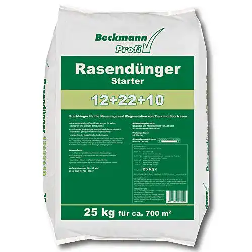 Beckmann Profi Rasendünger Starter für Neuanlagen und Regeneration
