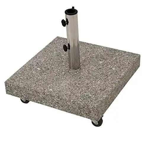 Schirmständer Degamo aus echtem Granit, quadratisch, 50 kg
