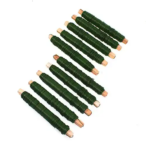 Bindedraht Floral-Direkt 10 Rollen Wickeldraht grün 100g 0,65mm