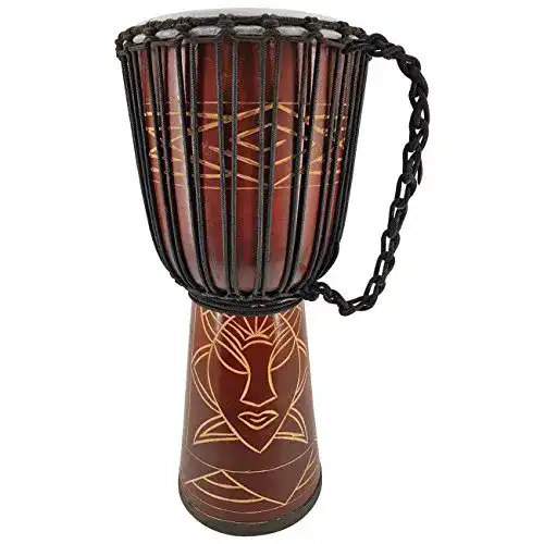 Djembe 60 cm Profi Trommel aus Mahagoni im Afrika Design