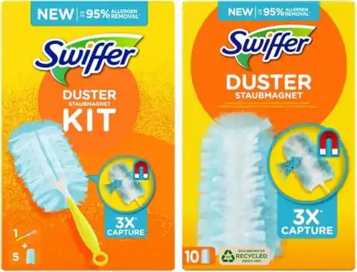Swiffer Staubmagnet Set mit Handgriff und 15 Tüchern