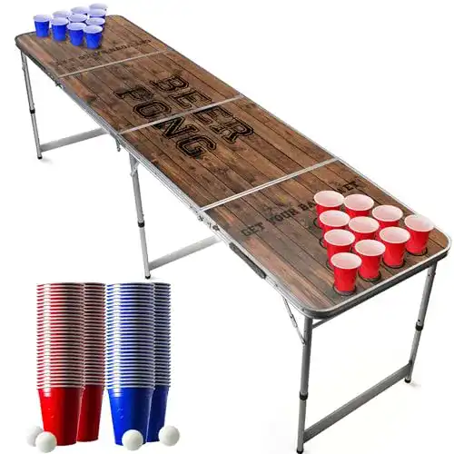 Bier Pong Tisch Original Cup – Komplettset mit Bechern und Bällen