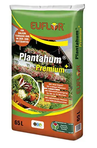 Euflor Plantahum Premium Pflanzerde 65 Liter Sack für Garten und Balkon