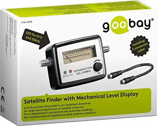 Sat-Finder Goobay 67000 Analoger Satelliten Finder mit F-Anschlusskabel