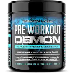 Trainingsbooster Demon Labz Pre Workout Drink Blauer Himbeergeschmack