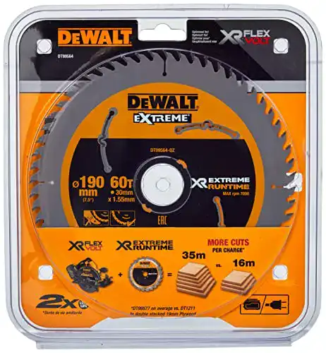Sägeblatt 190×30 mm von Dewalt für Handkreissäge