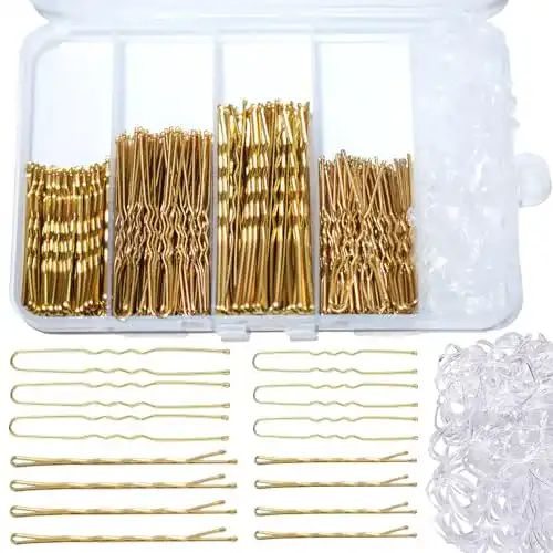 Haarnadeln Xeccus 300 Stück Bobby Pins Set aus Metall für Damen