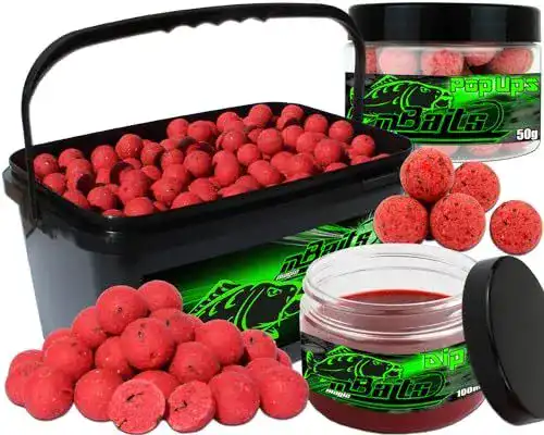Angel-Berger Magic Baits Boilies Set mit Pop Ups und Dip für Karpfen