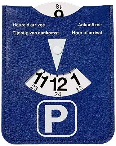 Parkscheibe Kangaro mit blauem Kunstlederbehälter K-0035D220