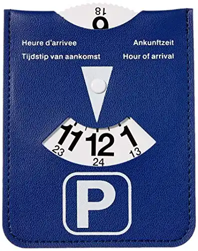 Parkscheibe Kangaro mit blauem Kunstlederbehälter K-0035D220