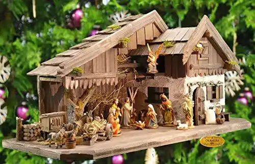 Weihnachtskrippe Ölbaum KA70du-MF-SKR-T2L aus Massivholz