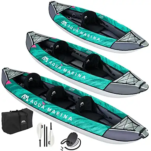 Aufblasbares Kajak Aqua Marina Laxo-380 Set für 2-3 Personen