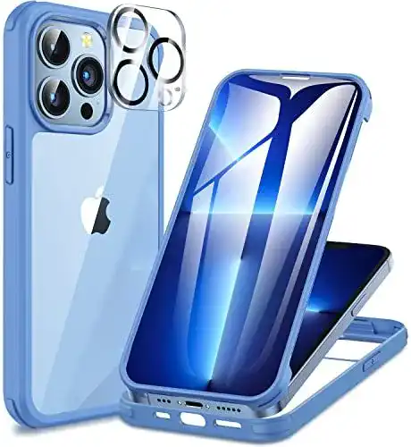 Cenhufo iPhone 13 Pro Max Hülle mit 360 Grad Schutz und Panzerglas
