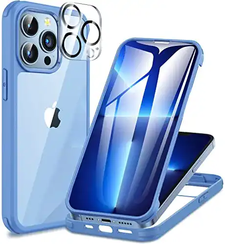 Cenhufo iPhone 13 Pro Max Hülle mit 360 Grad Schutz und Panzerglas
