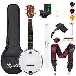 Banjolele Kmise Konzertgröße 58,4 cm mit Gigbag und Zubehör