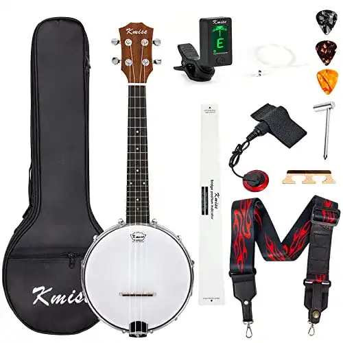 Banjolele Kmise Konzertgröße 58,4 cm mit Gigbag und Zubehör