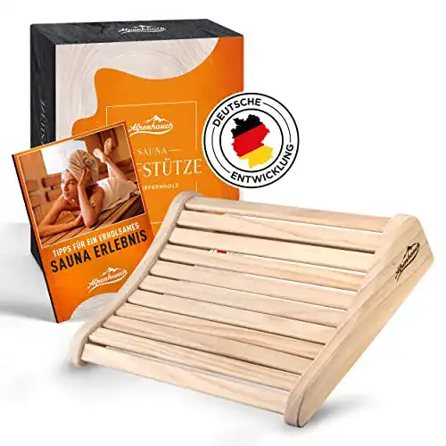 Sauna Kopfstütze Alpenhauch aus 100% Naturholz