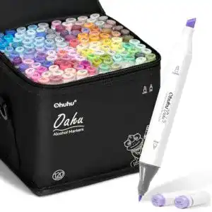Ohuhu Alkoholmarker Graffiti-Stifte Set mit 120 Farben