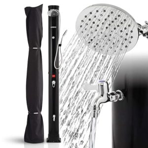 Arebos Solardusche 40 L mit Thermometer und Fußdusche