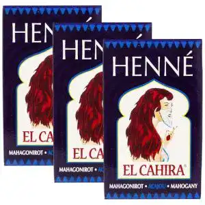 Henna Haarfarbe El Cahira in Mahagoni Rot – 3er Pack (3x 85g)