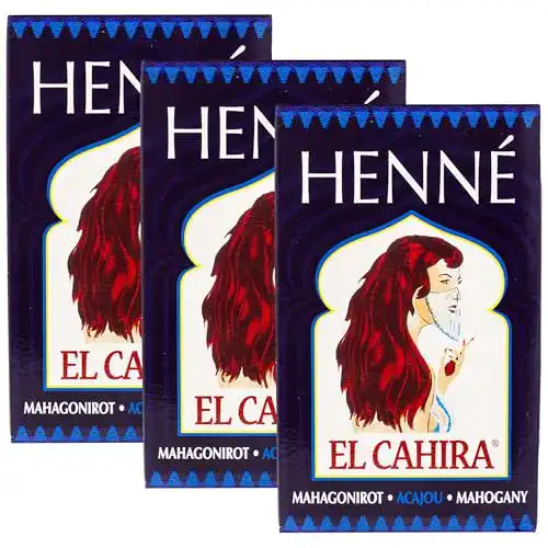 Henna Haarfarbe El Cahira in Mahagoni Rot – 3er Pack (3x 85g)