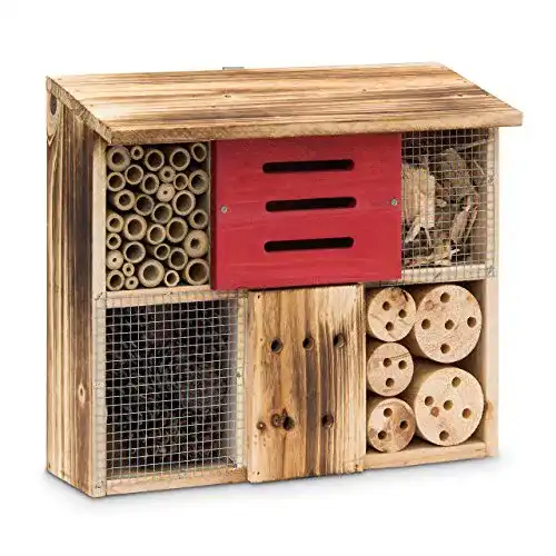 Insektenhotel Relaxdays aus gebranntem Holz 29 x 33 x 13,5 cm