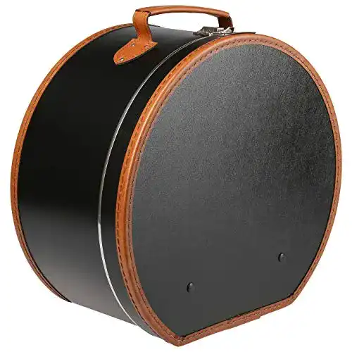 Hutschachtel Lierys runder Hutkoffer schwarz 40 cm x 21 cm