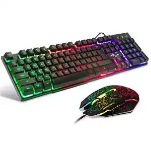 Gaming Tastatur und Maus Set von Bakth mit LED Hintergrundbeleuchtung