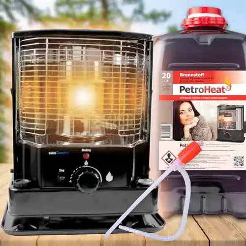 Petroleumofen Bluecraft ZT-85 mit Handpumpe und 20L Kanister