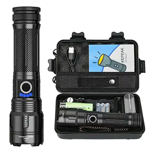 KEPEAK LED Taschenlampe mit 10.000 Lumen und 5 Lichtmodi