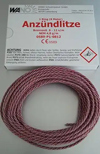 Zündschnur Wano Anzündlitze rot für Schwarzpulver
