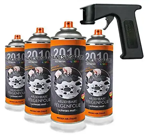 Sprühfolie Paintsystems 4 x 400ml in Schwarz Matt für Felgen