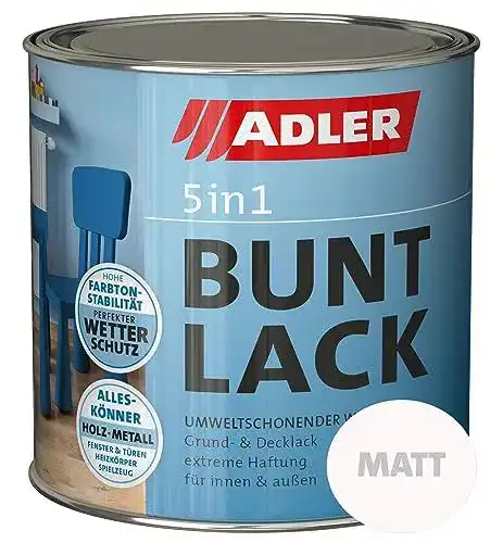 Acryllack ADLER 5in1 Buntlack für Innen und Außen, 2,5l