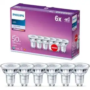 Philips LED Classic GU10 Lampen kaltweiß 6er Pack (50 W)