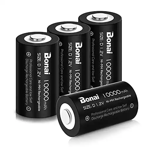 Mono D Akku Bonai 10000mAh Wiederaufladbare Batterien