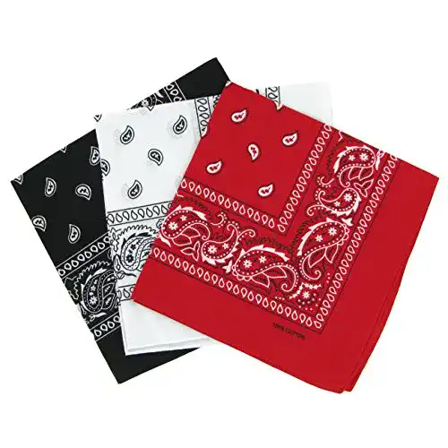 Bandana Laciteinterdite Snner Paisley in Rot, Weiß und Schwarz