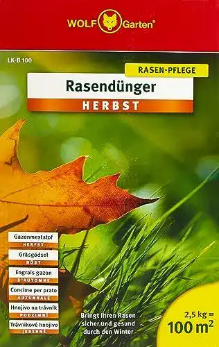 Herbstrasendünger von WOLF Garten für den Herbst