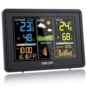 Baldr Wetterstation mit Außensensor und digitalem Farbdisplay