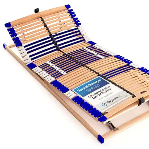 Lattenrost Schlummerparadies aus 100% Buche mit verstellbarem Kopf- und Fußteil