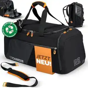 Sporttasche mit Rucksackfunktion Recarrier aus recyceltem Material