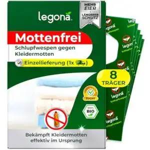 Mottenschutz Legona Schlupfwespen gegen Kleidermotten 8x