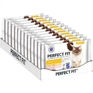 Katzennassfutter Perfect Fit Sensitive 1+, Lachs und Huhn in Sauce