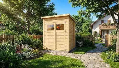 Geräteschuppen aus Holz Alpholz Gerätehaus Mollie 197×193 cm